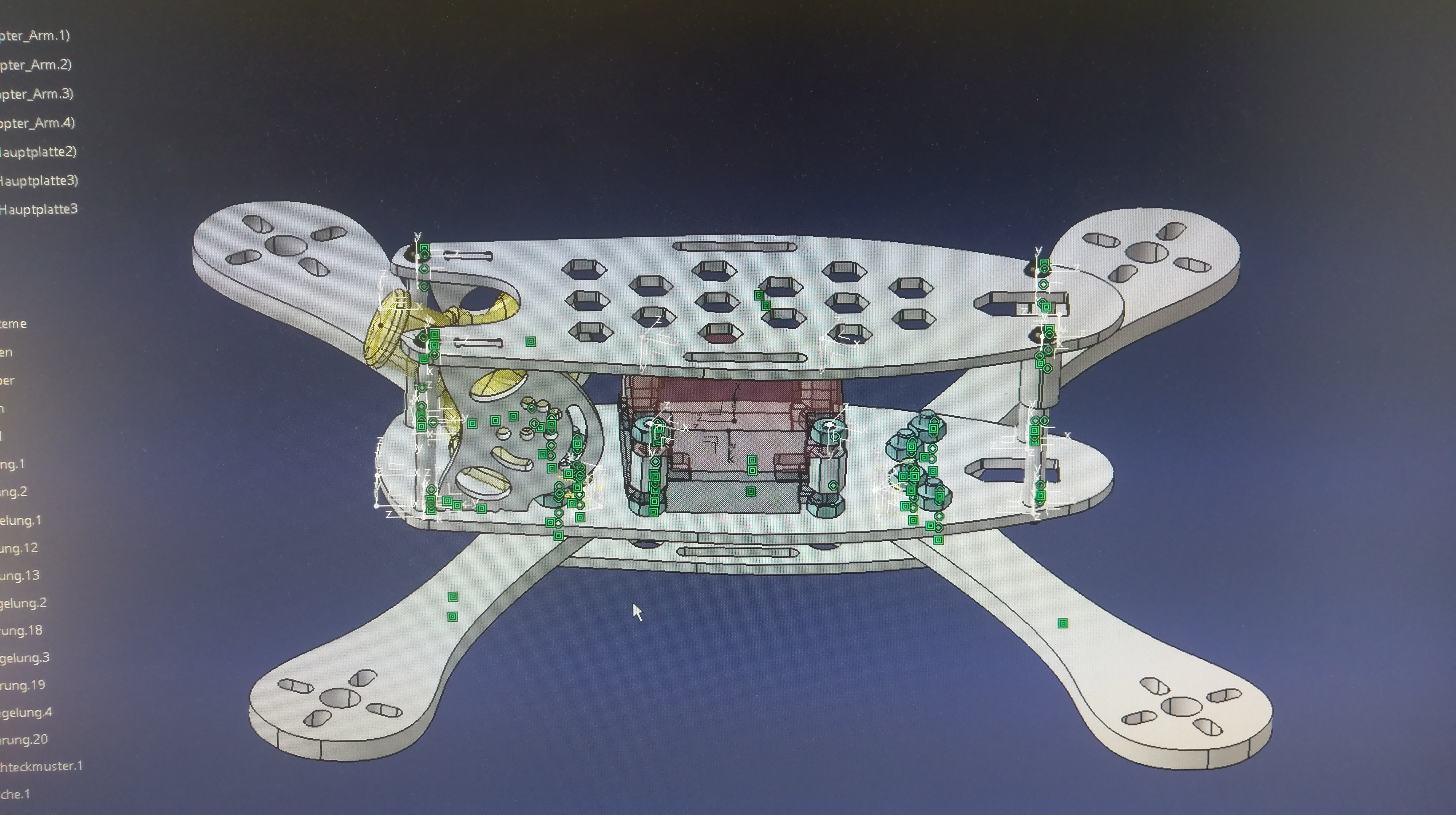 CAD model of the frame in Catia